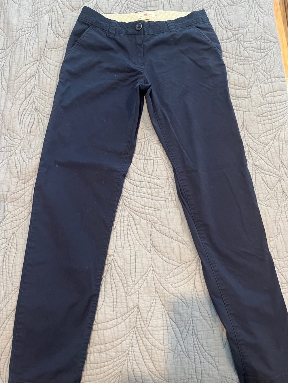 Vineyard Vines Navy Straight-Leg Chinos